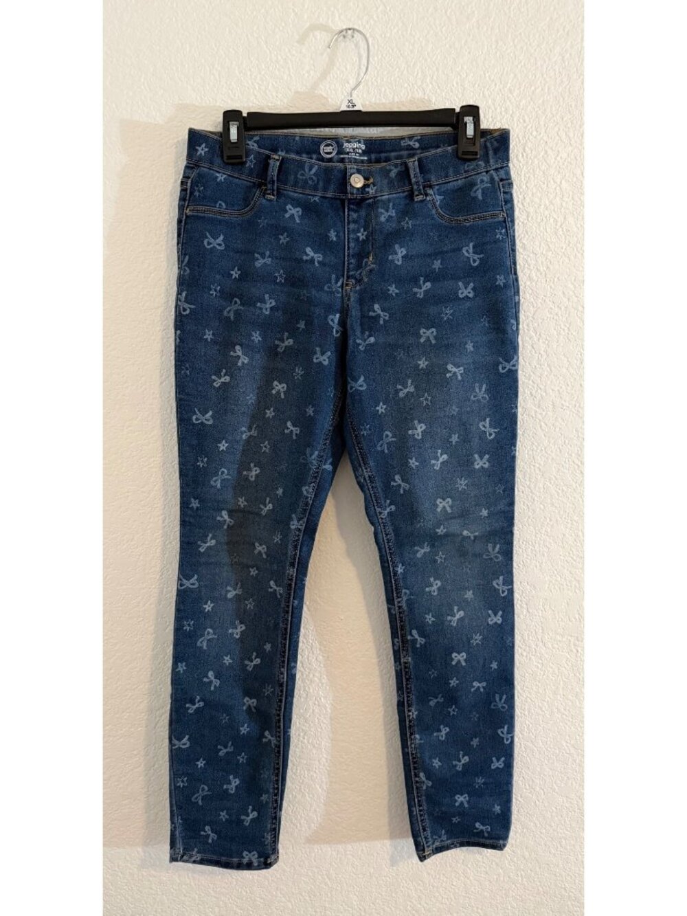 Wonder Nation Blue Bows and Stars Jeggings Size XXL (18)